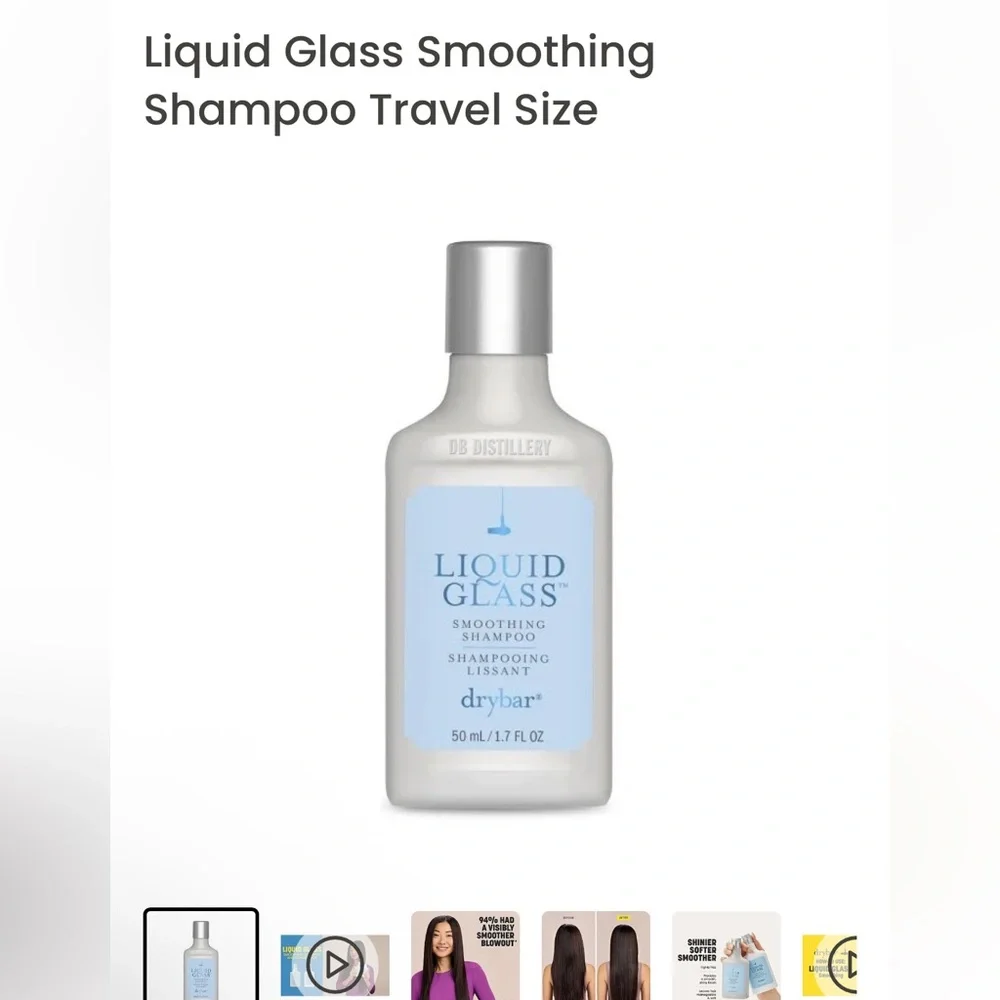 Drybar Travel Size Liquid Glass Smoothing Shampoo and Conditioner (NEW NO BOX)